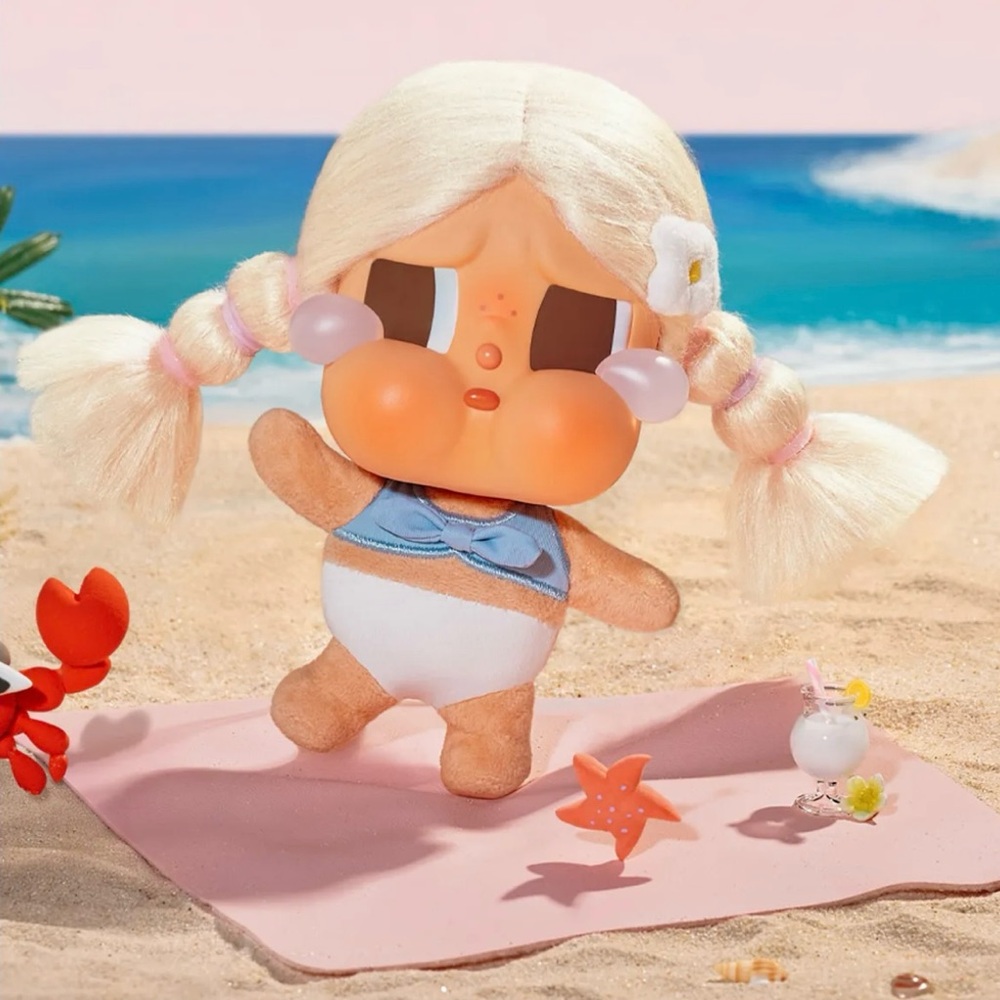 Popmart Crybaby Vacation Mode On CHILLING ON THE BEACH Plush Pendant US  Seller